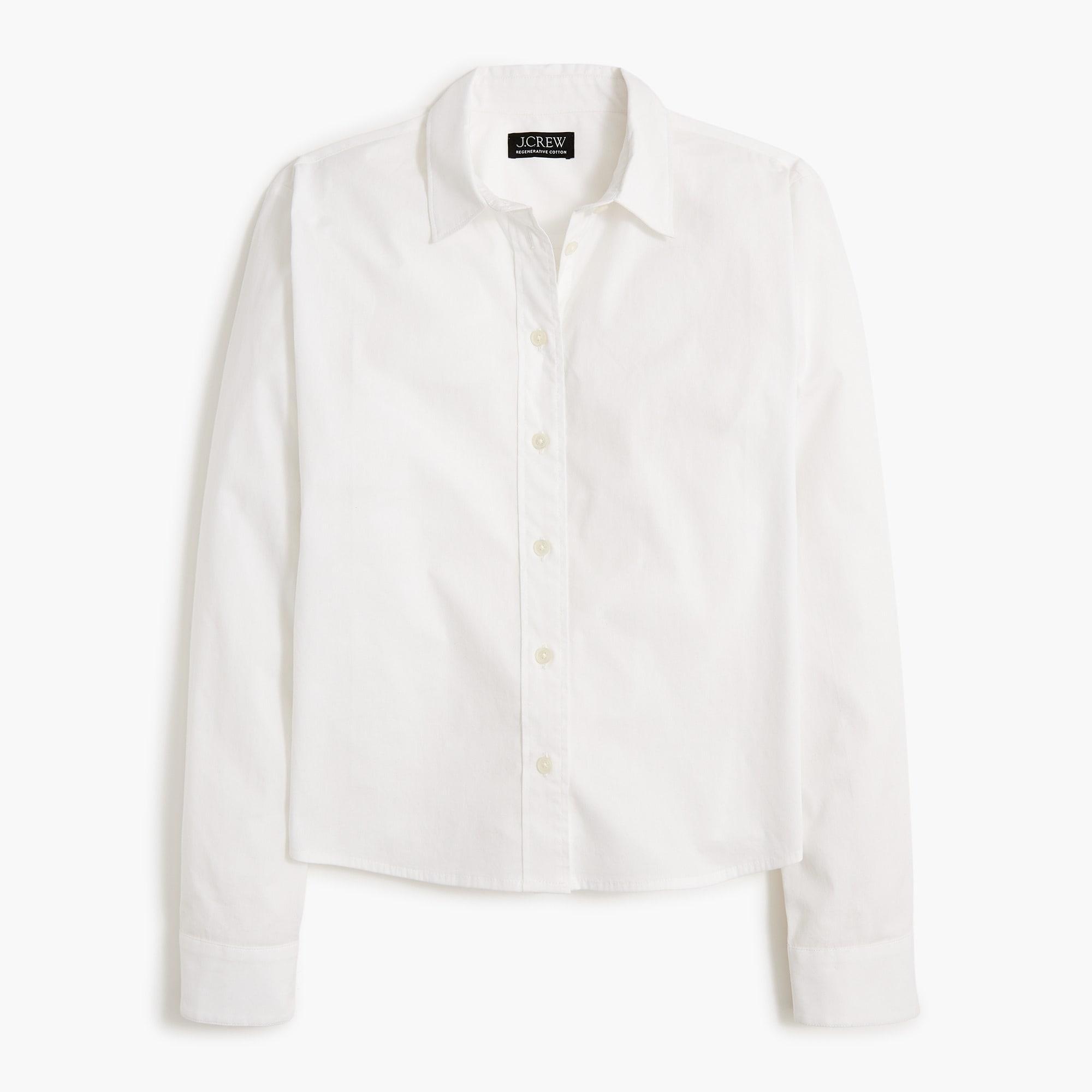 Cropped button-up shirt Product Image