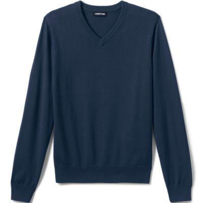 Men's School Uniform Cotton Modal Fine Gauge V-neck Sweater Product Image