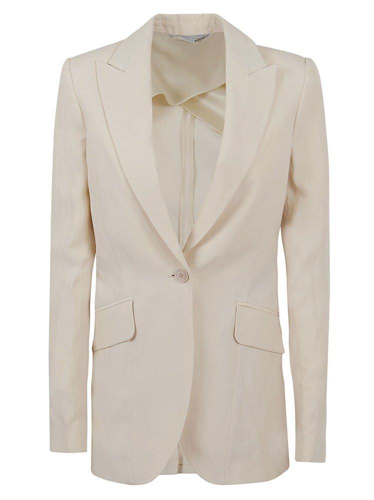 Single Breasted Blazer In Beige Product Image