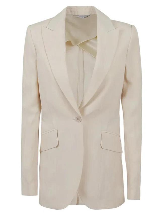 Single Breasted Blazer In Beige Product Image