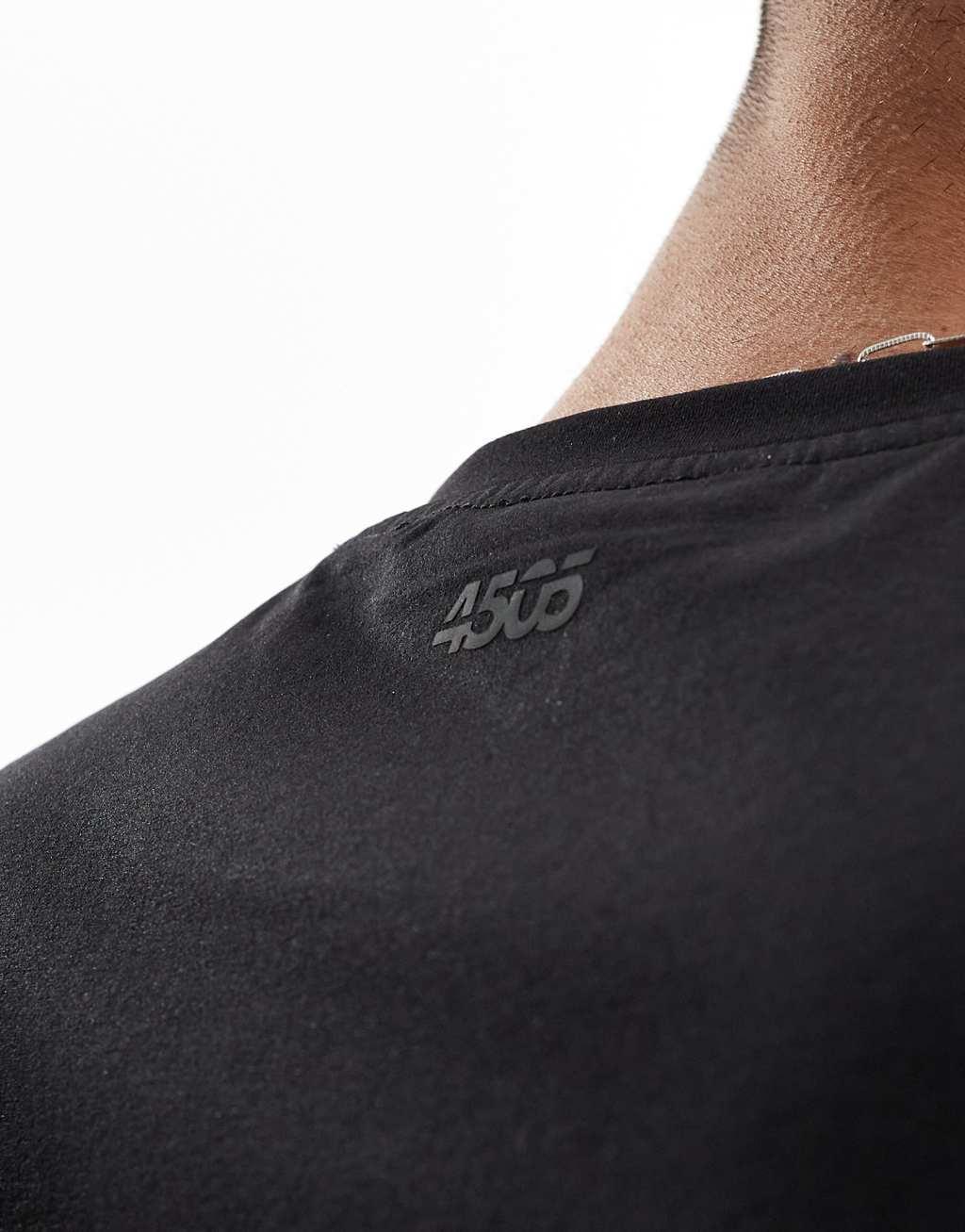 ASOS 4505 slim fit performance t-shirt with quick dry fabric in black Product Image