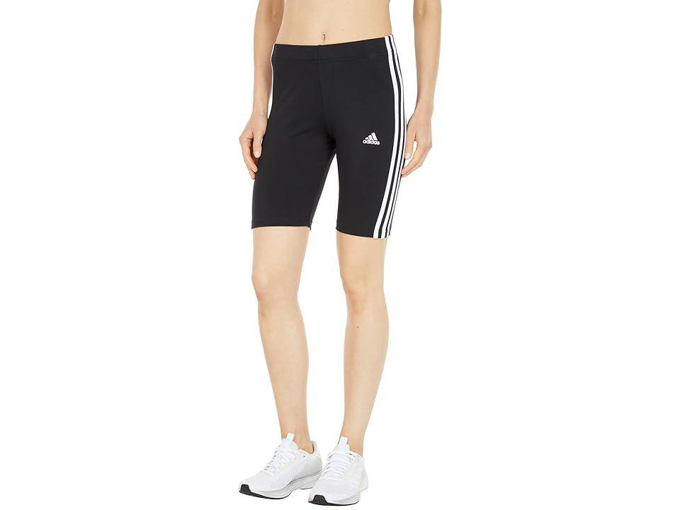 adidas Essentials 3-Stripes Bike Shorts White) Women's Clothing Product Image