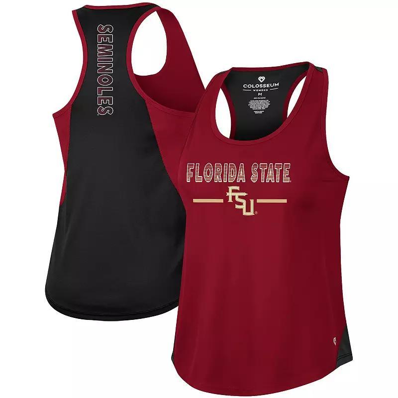 Womens Colosseum Garnet Florida State Seminoles Sachs 2-Hit Scoop Neck Racerback Tank Top Product Image