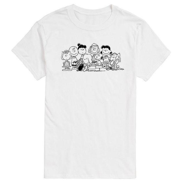 Mens Peanuts Group Outline Tee Product Image