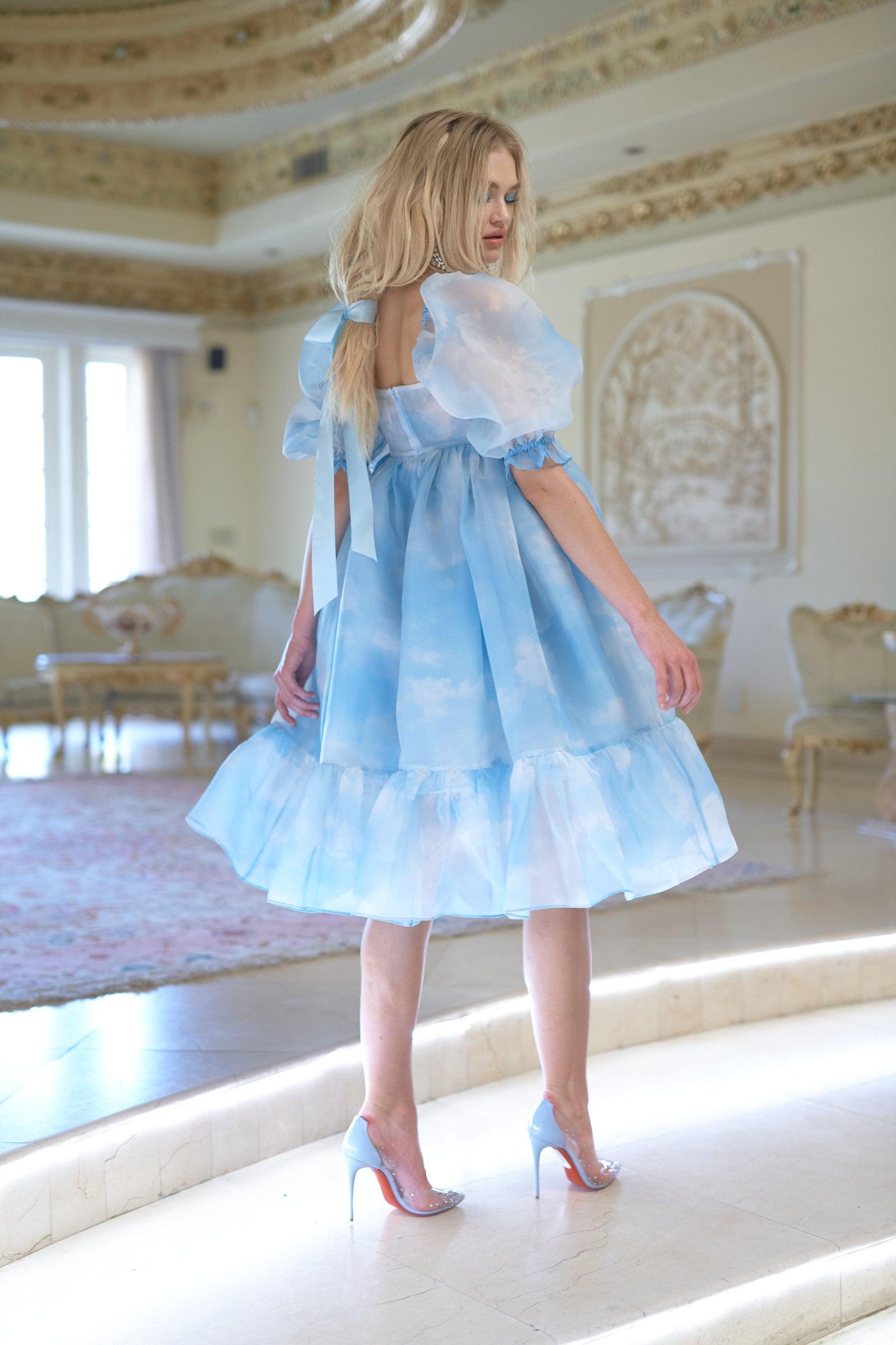 Head in the Clouds French Puff Dress Product Image