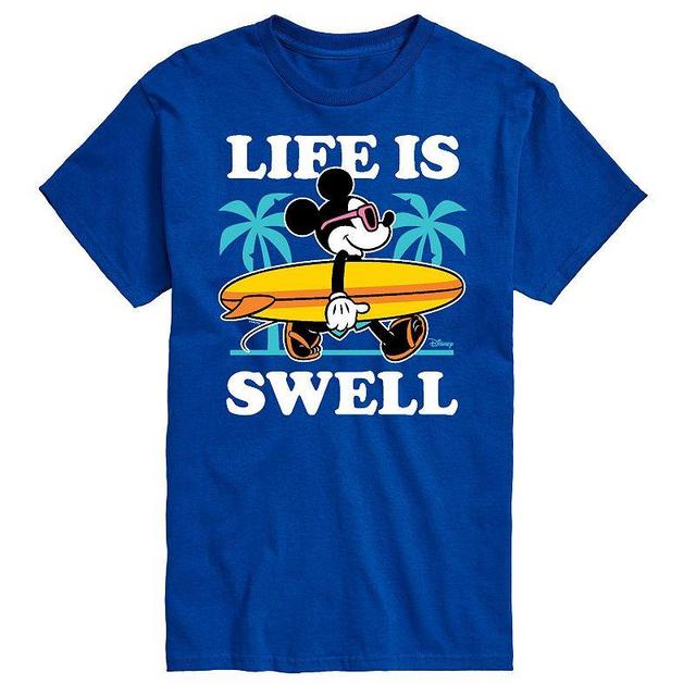 Disneys Mickey Mouse Big & Tall Life Is Swell Graphic Tee, Mens Product Image