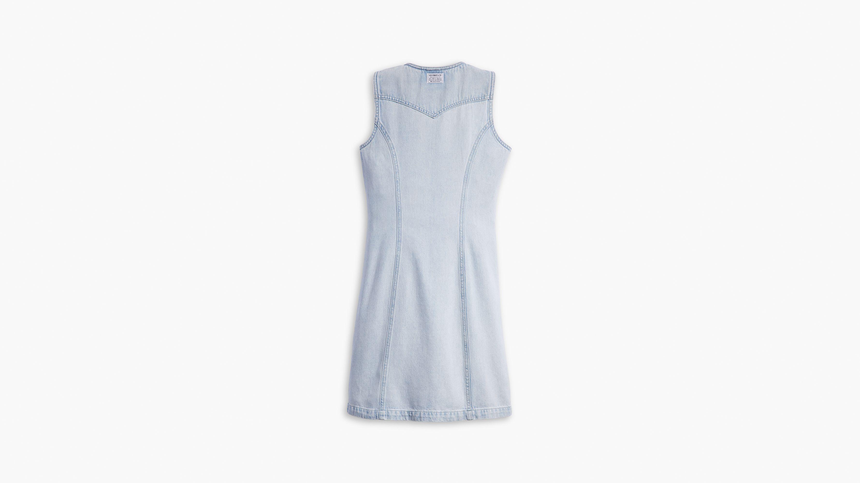 Thora Denim Mini Dress Product Image