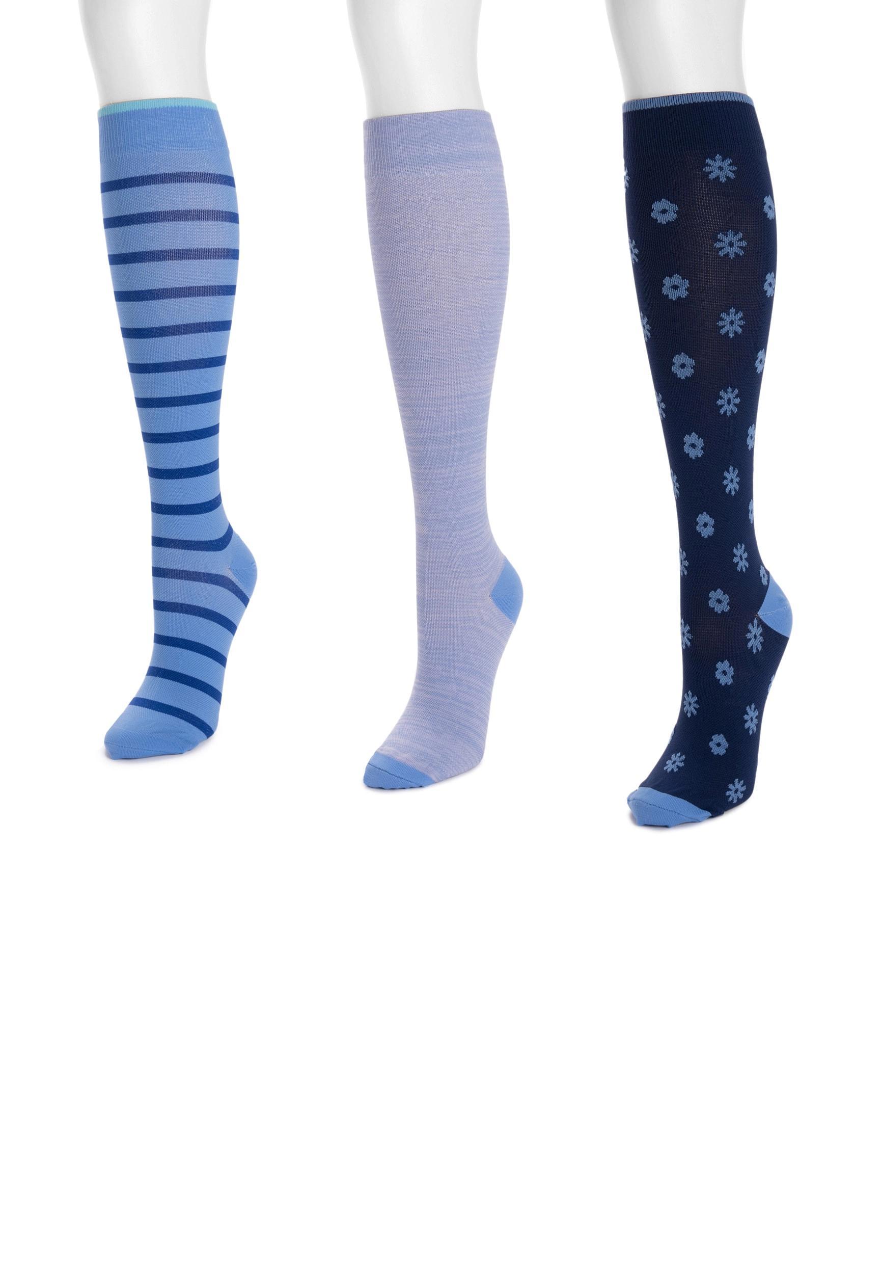 MUK LUKS Womens 3 Pack Nylon Compression Socks Product Image