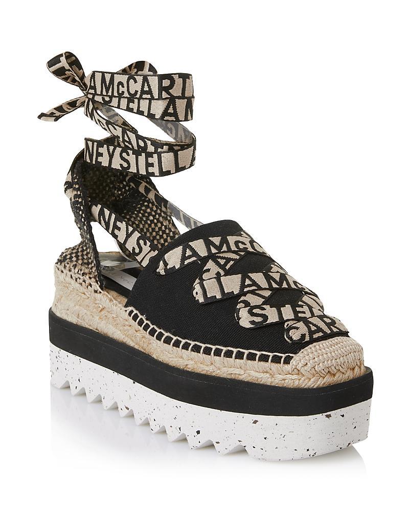 Stella McCartney Womens Gaia Platform Ankle Wrap Espadrilles Product Image