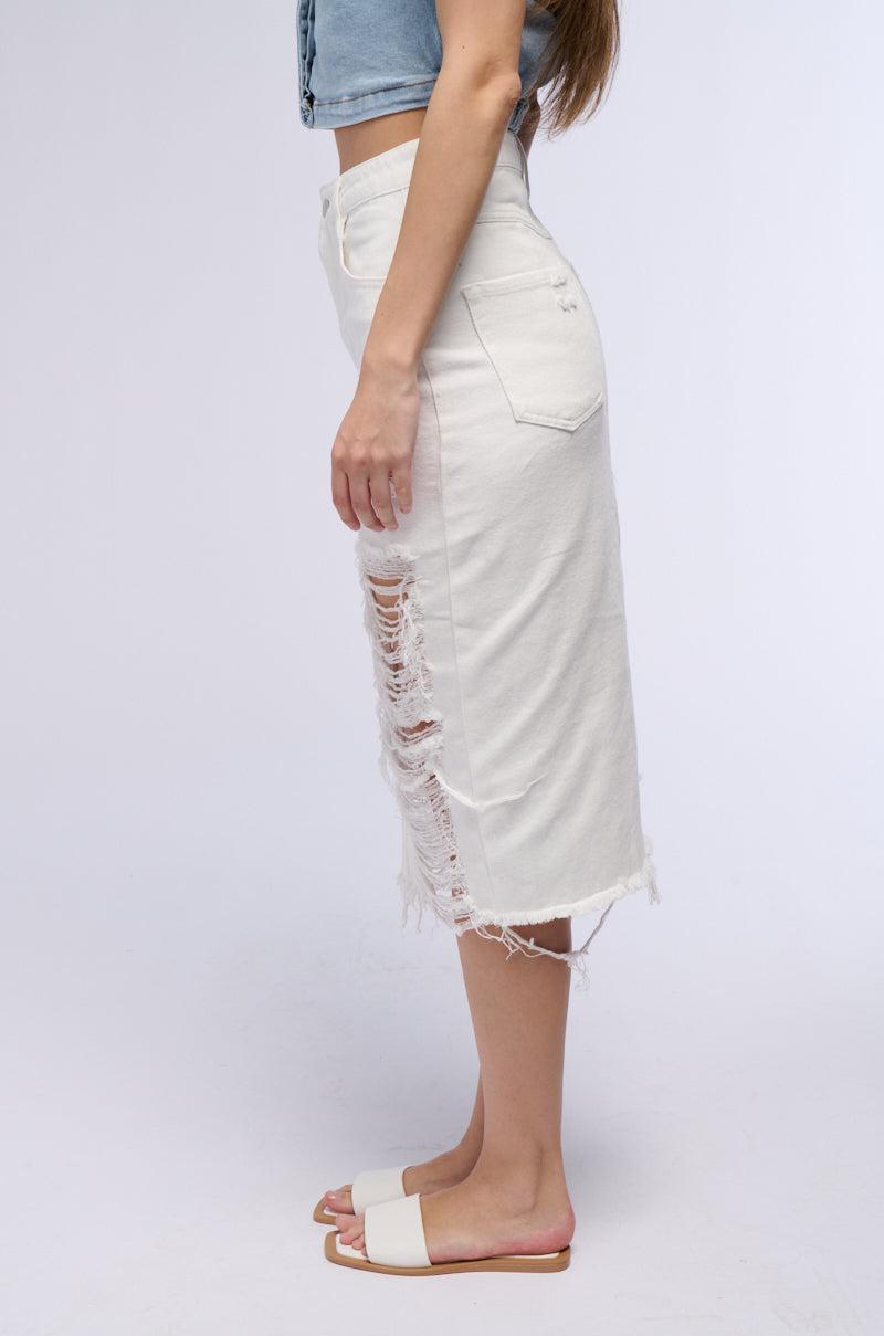 SUMMERTIME MIDI DENIM SKIRT Product Image