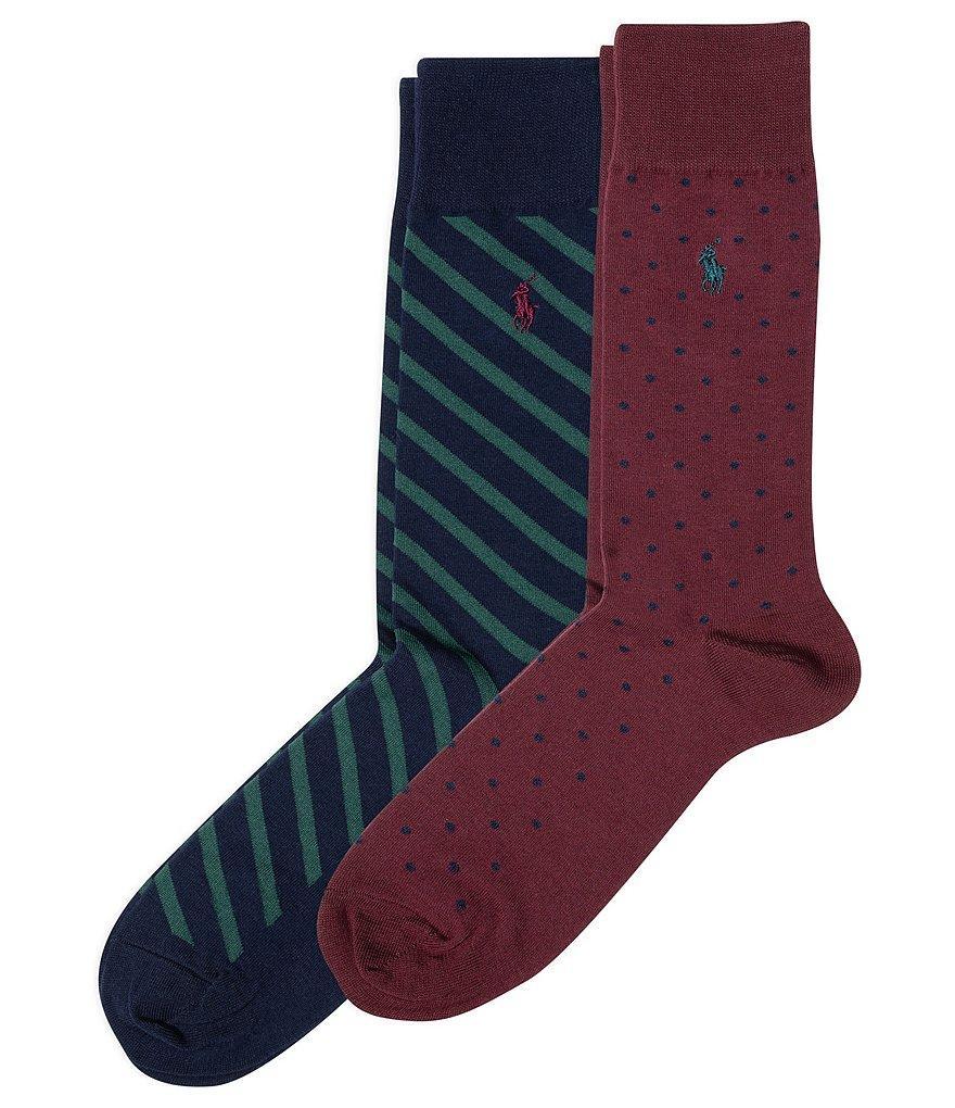 Polo Ralph Lauren Dot Crew Dress Socks 2-Pack Product Image