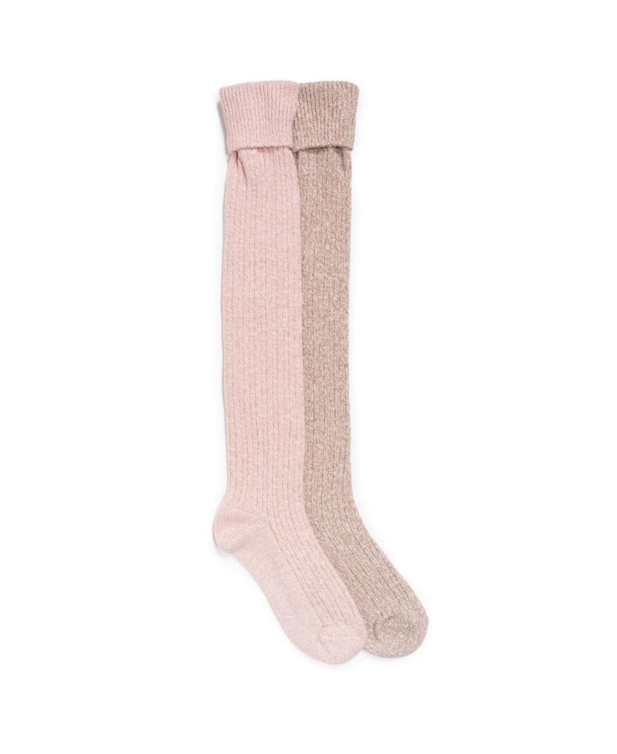 Womens MUK LUKS Marl Over-the-Knee Socks 2-Pack Product Image