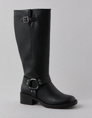 AE Vegan Leather Tall Moto Boot Product Image