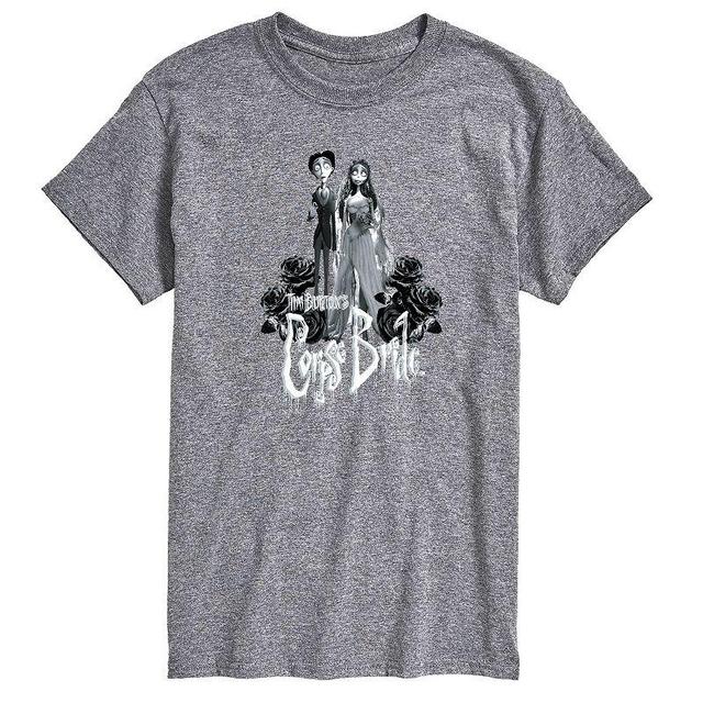 Big & Tall Corpse Bride Victor And Emily Graphic Tee, Mens Athletic Grey Product Image