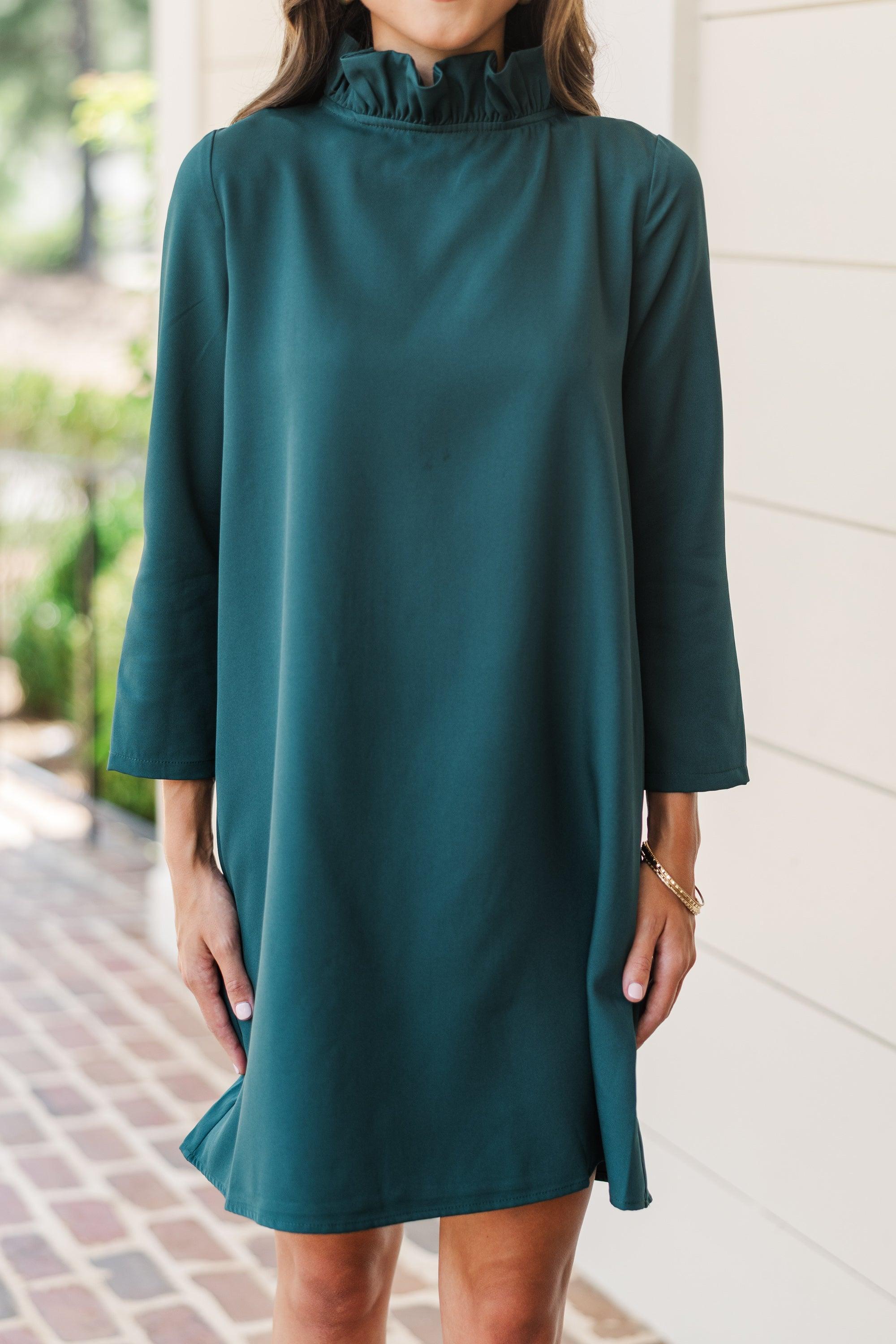 This Is It Emerald Green Swing Dress Female Product Image