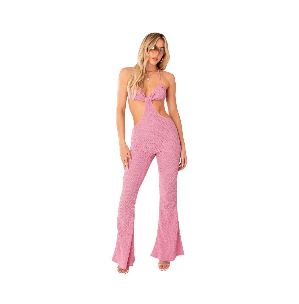 EDIKTED Prim Cutout Detail Knit Jumpsuit Product Image