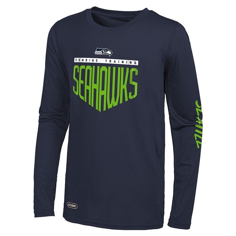 Mens Seattle Seahawks Impact Long Sleeve T-Shirt Blue Product Image