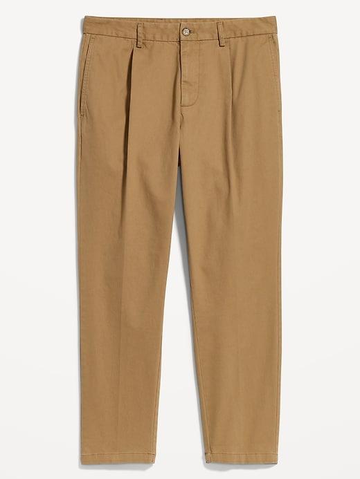 Loose Taper Built-In Flex Pleated Ankle Chino Product Image