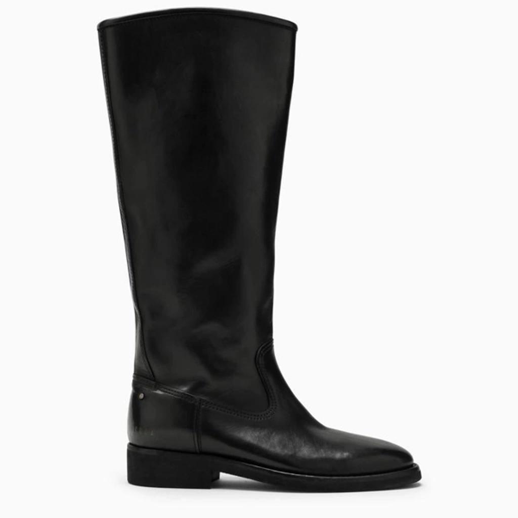 Deluxe Brand Black Leather Boot Women Product Image