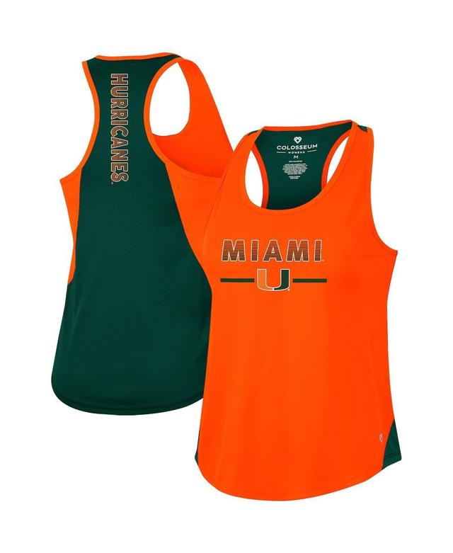 Womens Colosseum Orange Miami Hurricanes Sachs 2-Hit Scoop Neck Racerback Tank Top Product Image