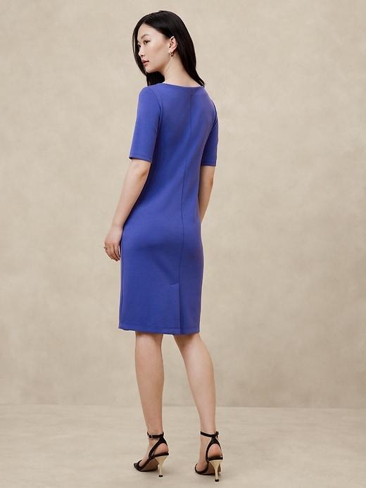 Scuba Seamed Knee-Length Dress Product Image