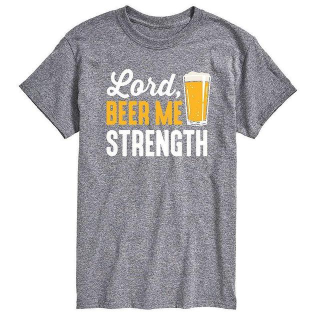 Big & Tall Lord Beer Me Strength Graphic Tee, Mens Med Grey Product Image