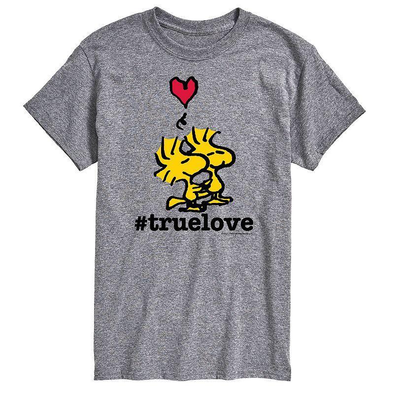 Big & Tall Peanuts TrueLove Tee, Mens Med Grey Product Image