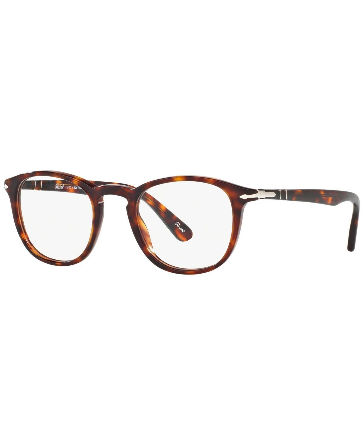 Persol PO3143V Mens Round Eyeglasses - Havana Product Image