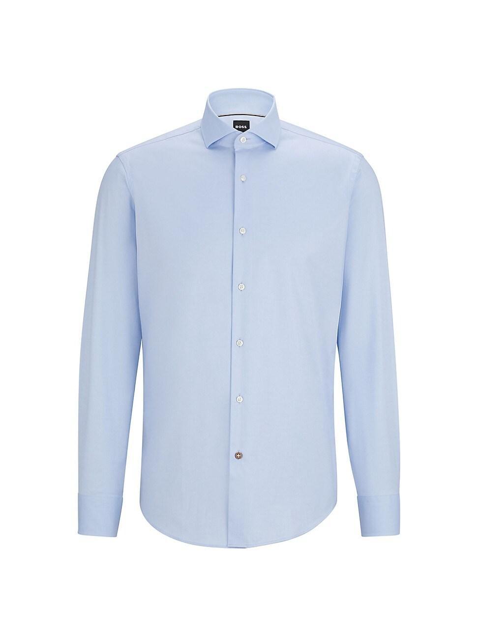 Mens Regular-Fit Shirt in Stretch Cotton Twill Product Image