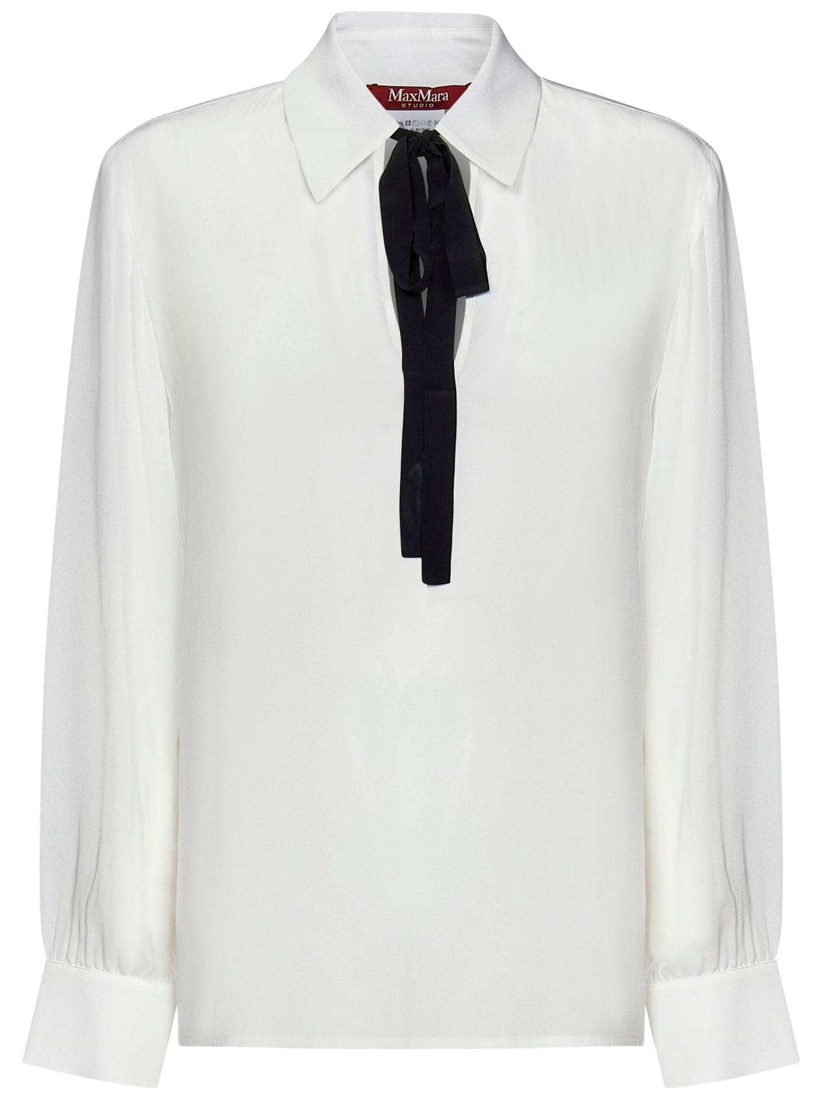 MAX MARA Ubicato Blouse In White Product Image