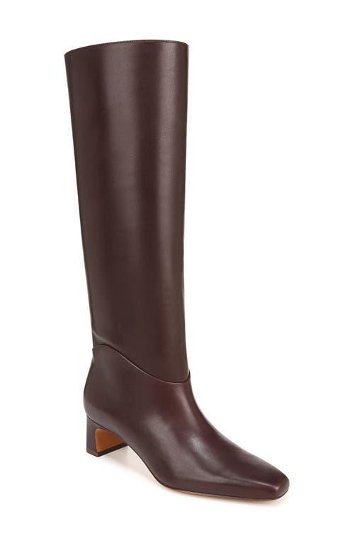 Calfskin Kitten-heel Knee Boots In Ganache Product Image