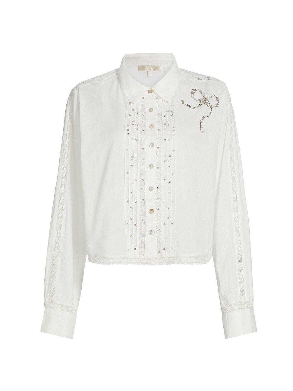 Womens Rosaway Crystal-Embellished Blouse product image