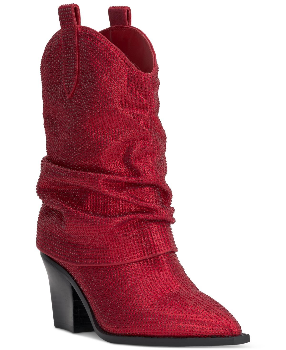 Jessica Simpson Womens Gemorra Embellished Slouchy Western Booties Product Image