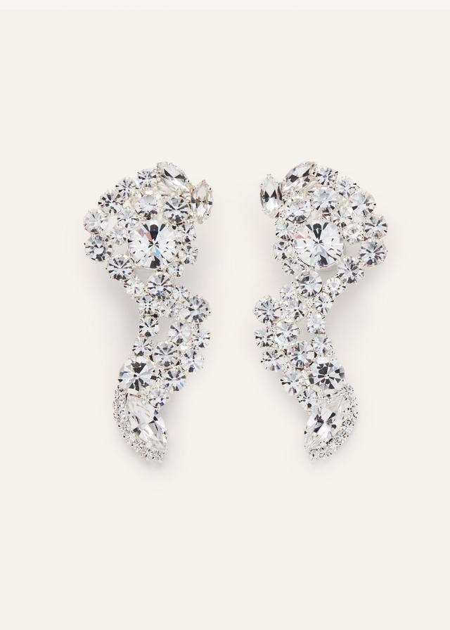 Crystal scatter drop earrings in silver Product Image