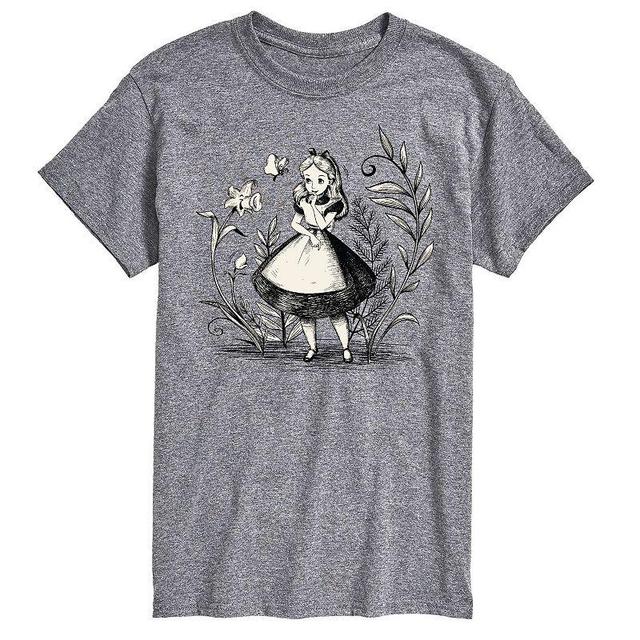 Disneys Alice in Wonderland Big & Tall Alice Sketch Graphic Tee, Mens Product Image