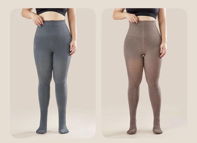 Plus Size Fleece Lined Plain Tights / Leggings Product Image