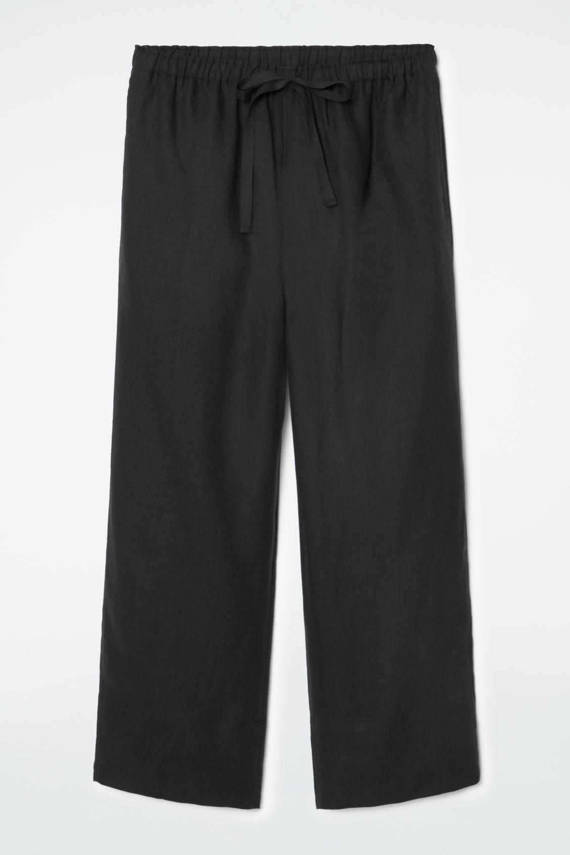 DRAWSTRING LINEN PANTS Product Image