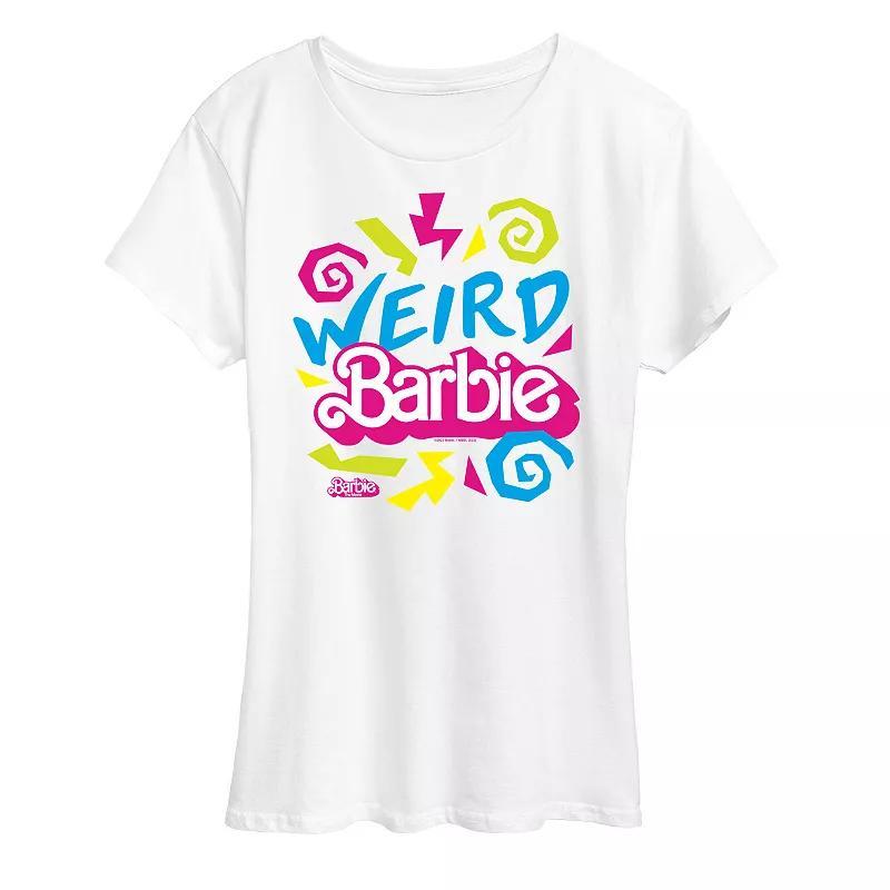 Womens Barbie The Movie Weird Barbie Graphic Tee, Girls Heather Grey Product Image