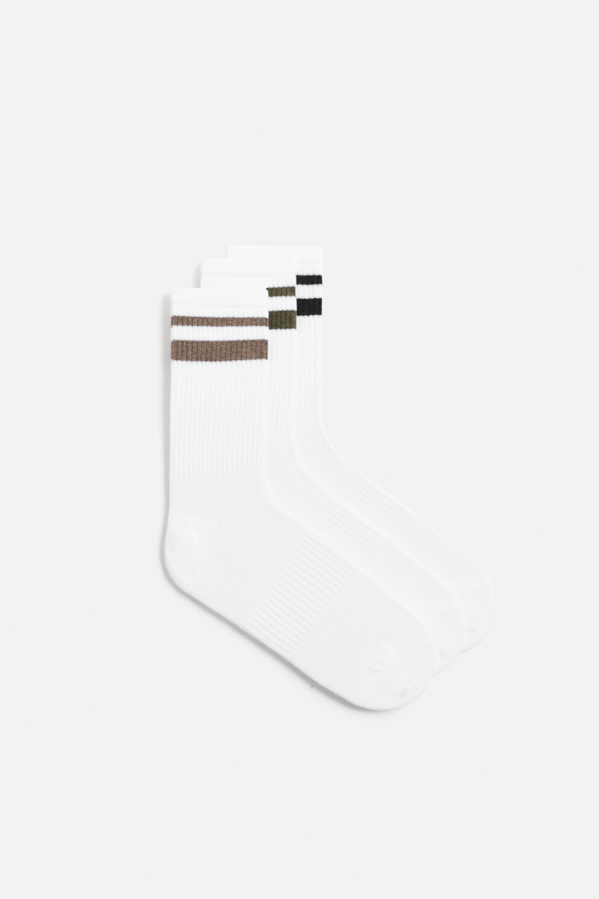 3-PACK OF RIBBED STRIPE SOCKS Product Image