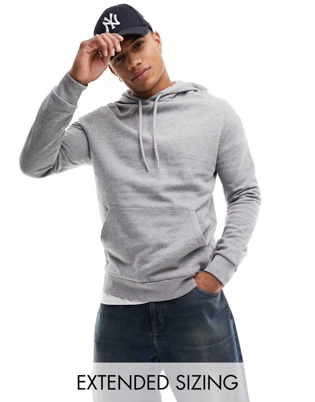 ASOS DESIGN essential hoodie in heather gray Product Image