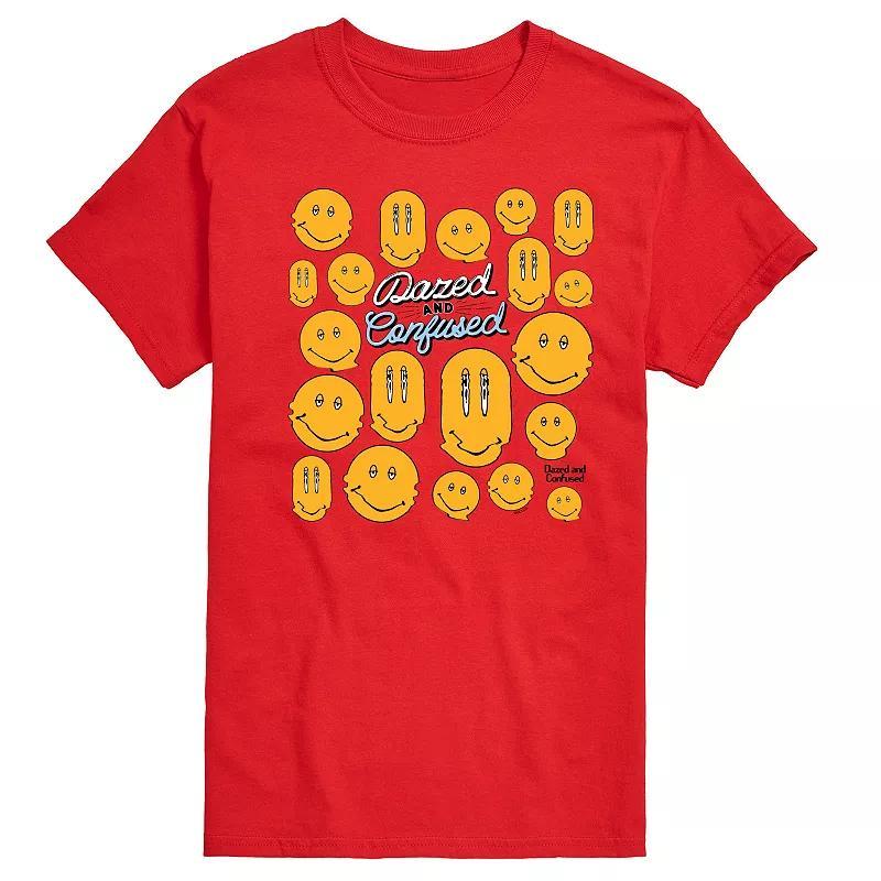 Mens Dazed and Confused Smiley Face Graphic Tee Blue Product Image