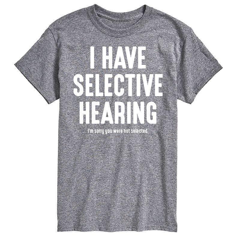 Big & Tall Selective Hearing Graphic Tee, Mens Product Image