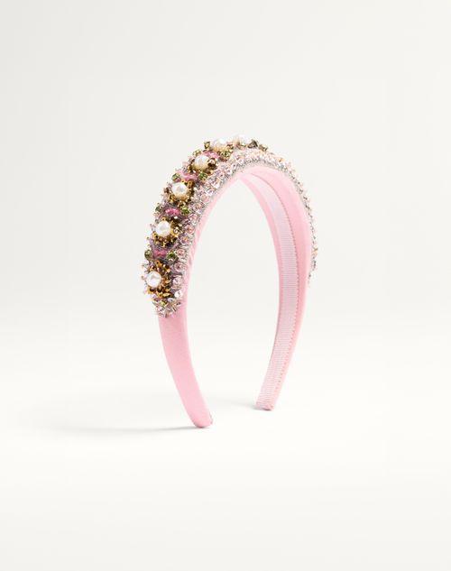 VALENTINO WOOL AND SILK HEADBAND WITH EMBROIDERY   Product Image