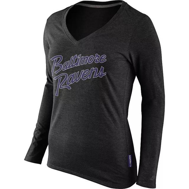 Baltimore Ravens Nike Womens Rewind Script Long Sleeve T-Shirt Product Image