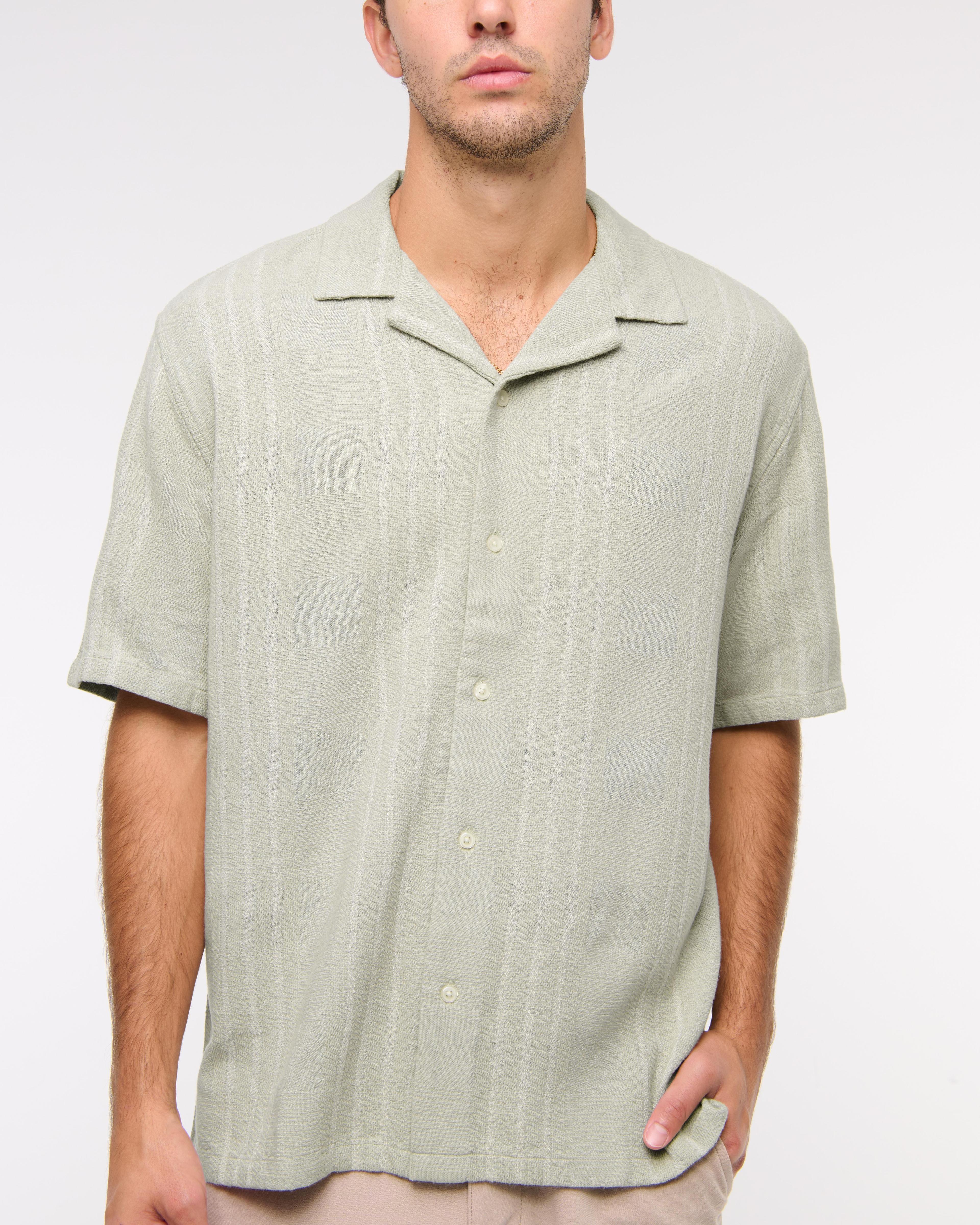 Camp Collar Summer Linen-Blend Shirt Product Image