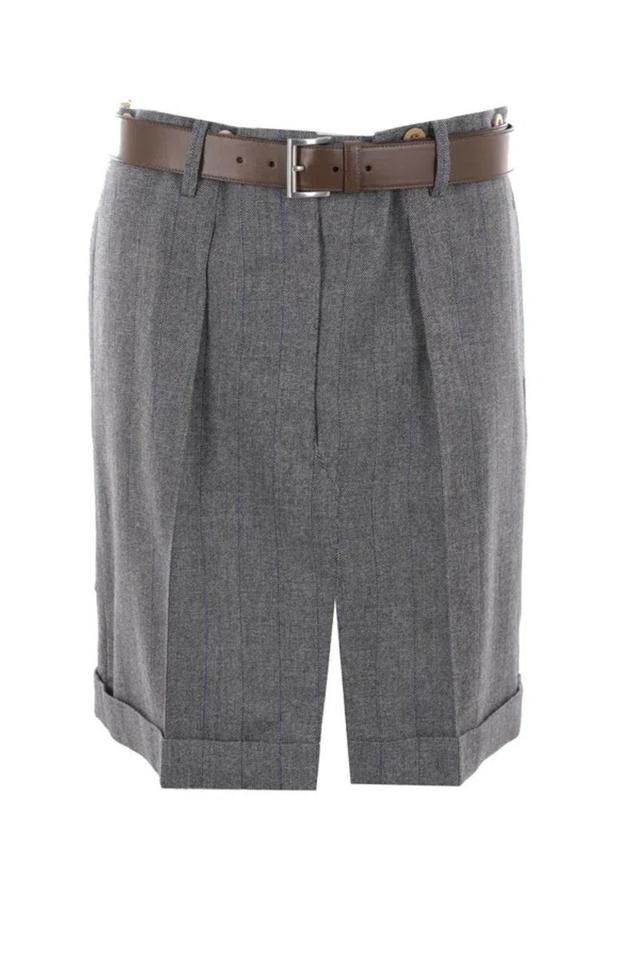 Mini Skirt With Belt In Gray Product Image