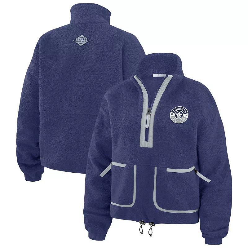 Womens WEAR by Erin Andrews Blue Toronto Maple Leafs Polar Fleece Half-Zip Jacket Product Image