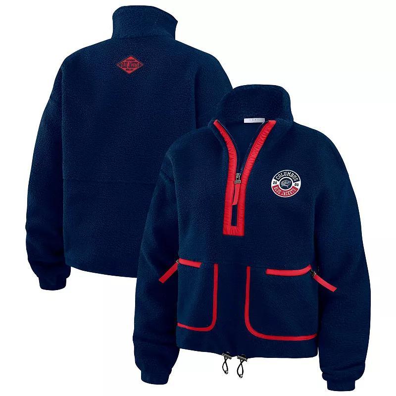 Womens WEAR by Erin Andrews Columbus Blue Jackets Polar Fleece Half-Zip Jacket Product Image