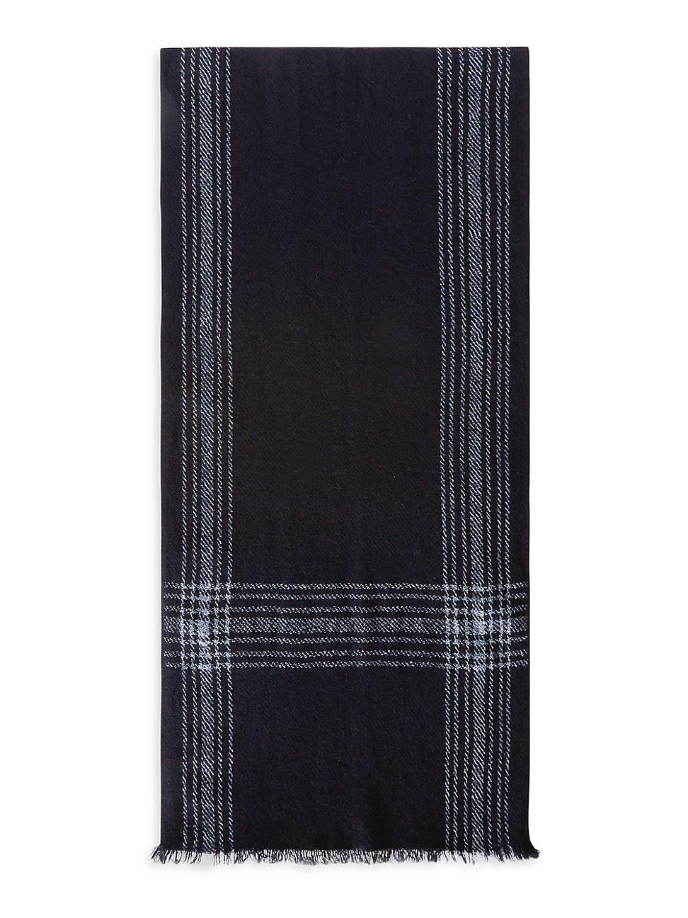 Mens Tedori Cashmere-Linen Plaid Scarf Product Image