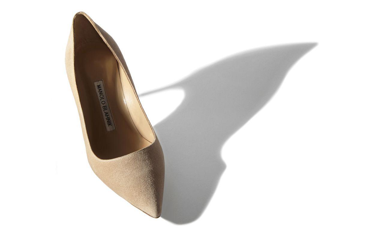 BB 70 Nude Suede Pointed Toe Pumps Product Image